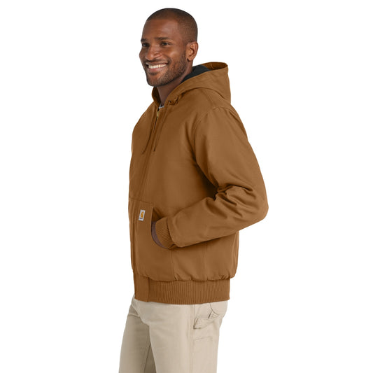 Carhartt® Quilted-Flannel-Lined Duck Active Jacket - Carhartt Brown