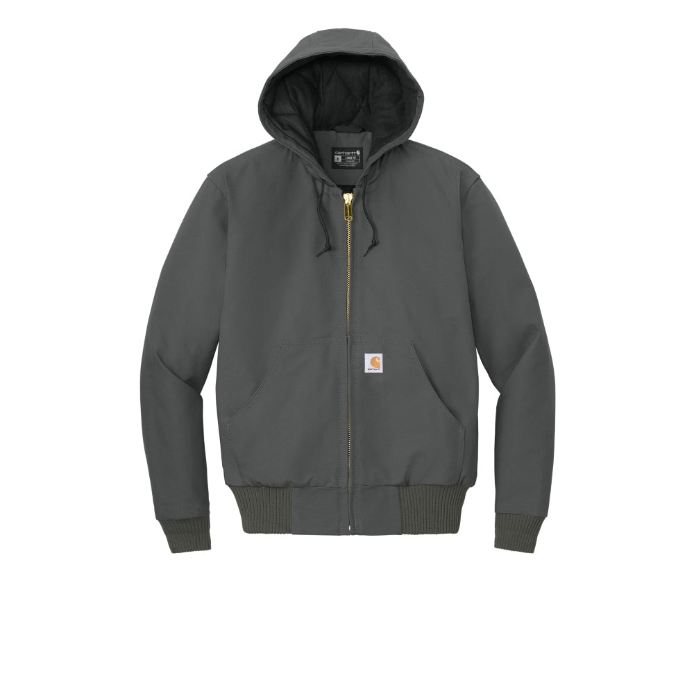Carhartt® Quilted-Flannel-Lined Duck Active Jacket - Gravel