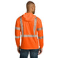 CornerStone® ANSI 107 Class 3 Long Sleeve Segmented Tape Hooded Tee - Safety Orange/Reflective