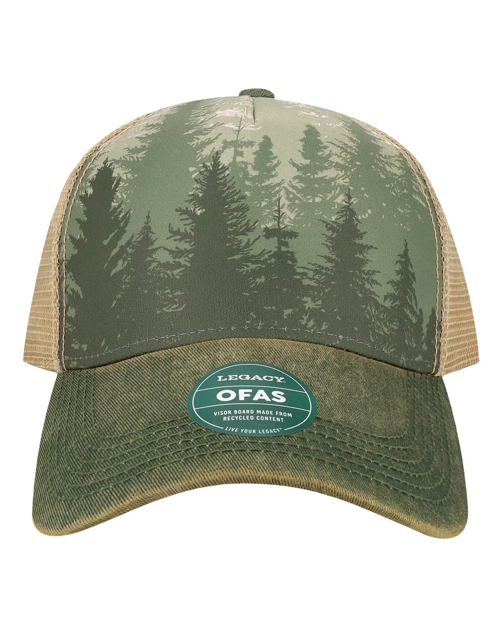 Old Favorite Five-Panel Trucker Cap - OFAFP - Deep Forest