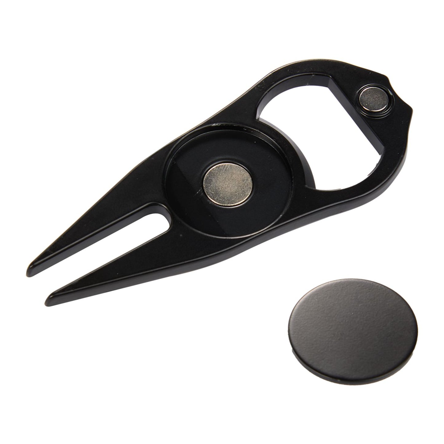 Bottle Opener Divot Tool with Ball Marker - Black