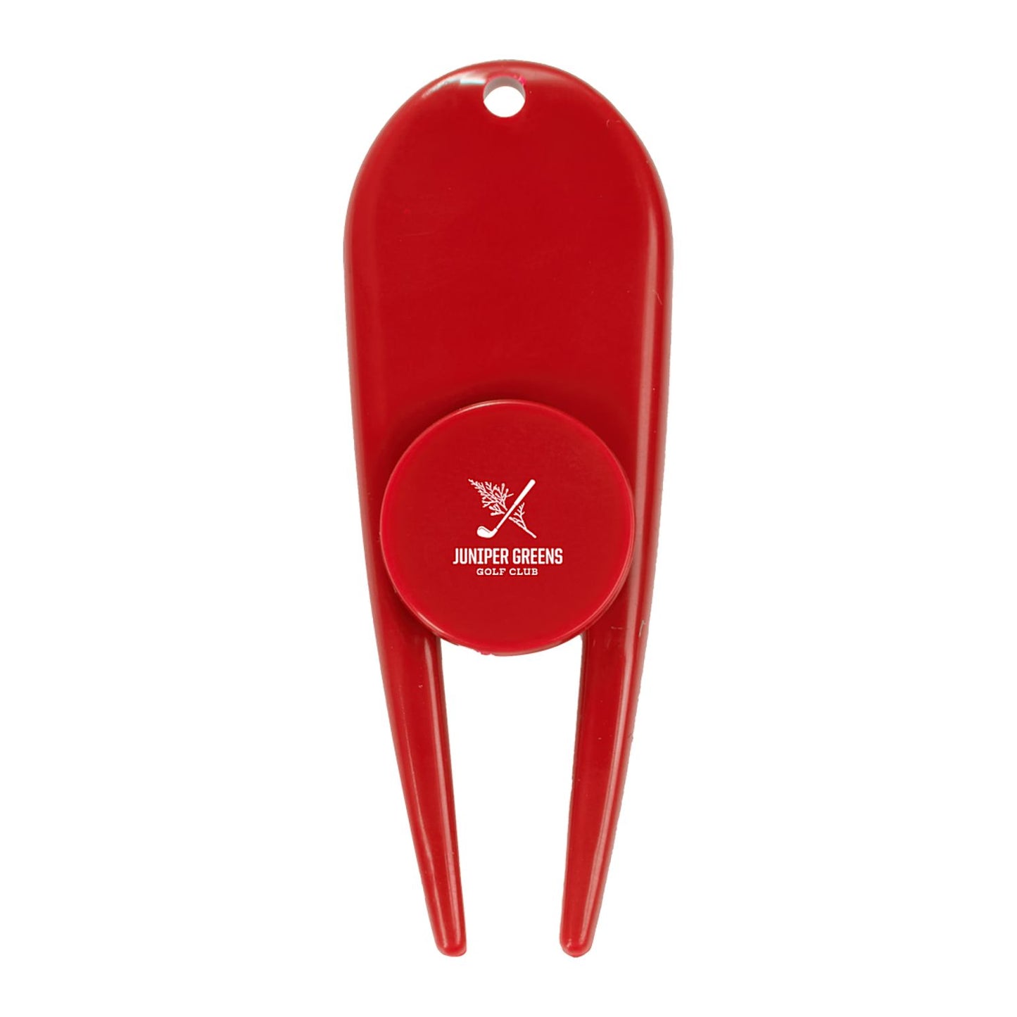 Divot Tool with Ball Marker - Red