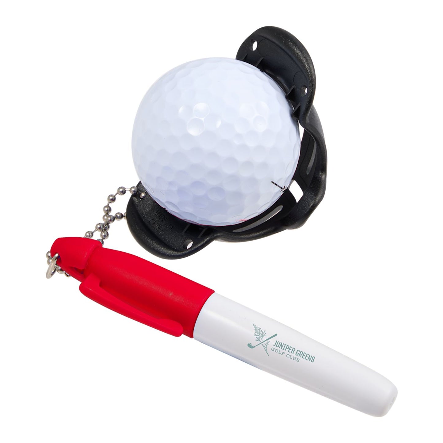 Golf Ball Stencil with Marker - Red