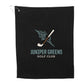 15" x 18" Recycled 200g Microfiber Waffle Towel - Black
