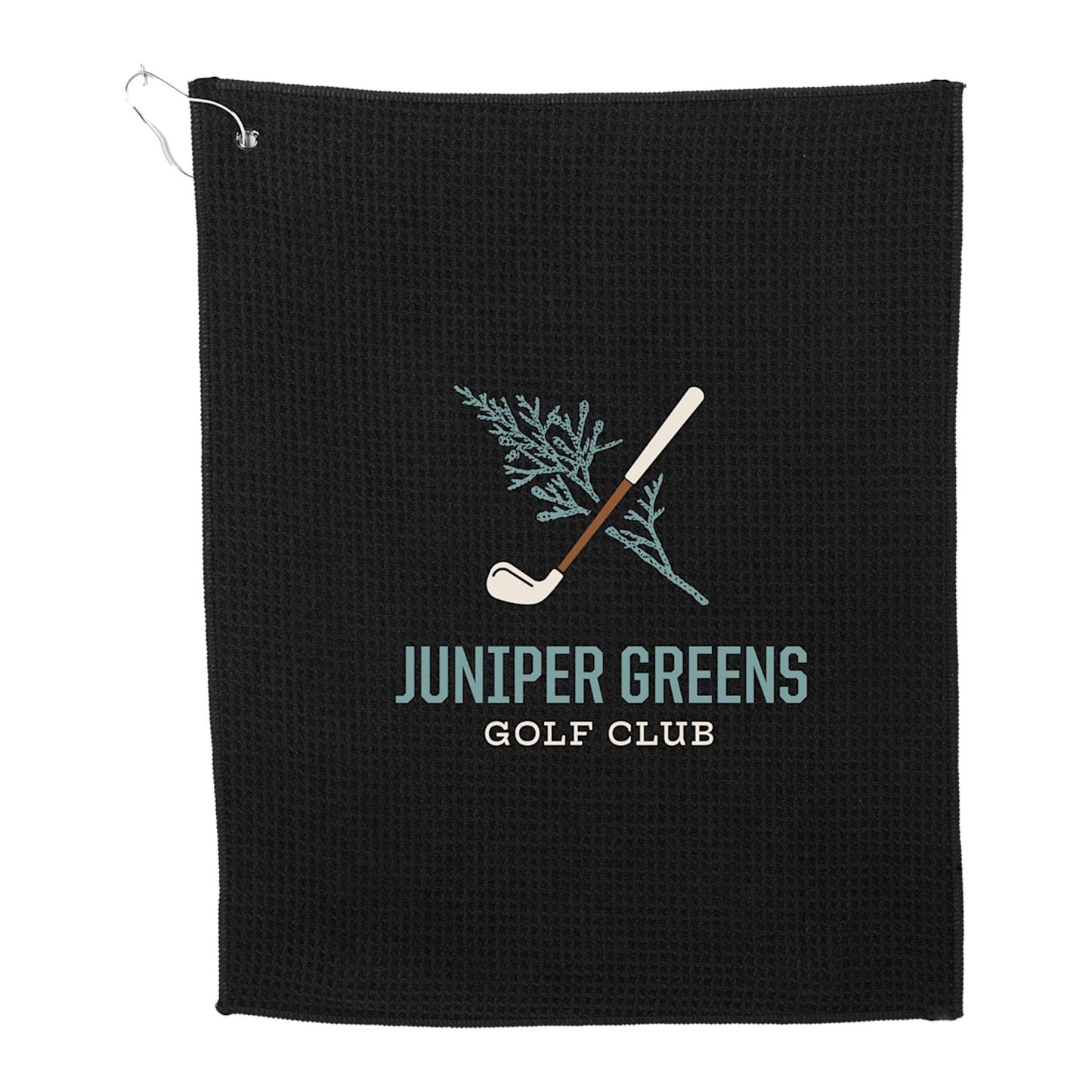15" x 18" Recycled 200g Microfiber Waffle Towel - Black