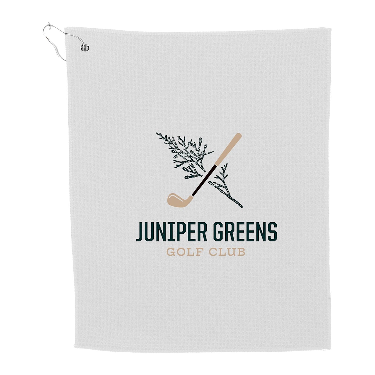 15" x 18" Recycled 200g Microfiber Waffle Towel - White