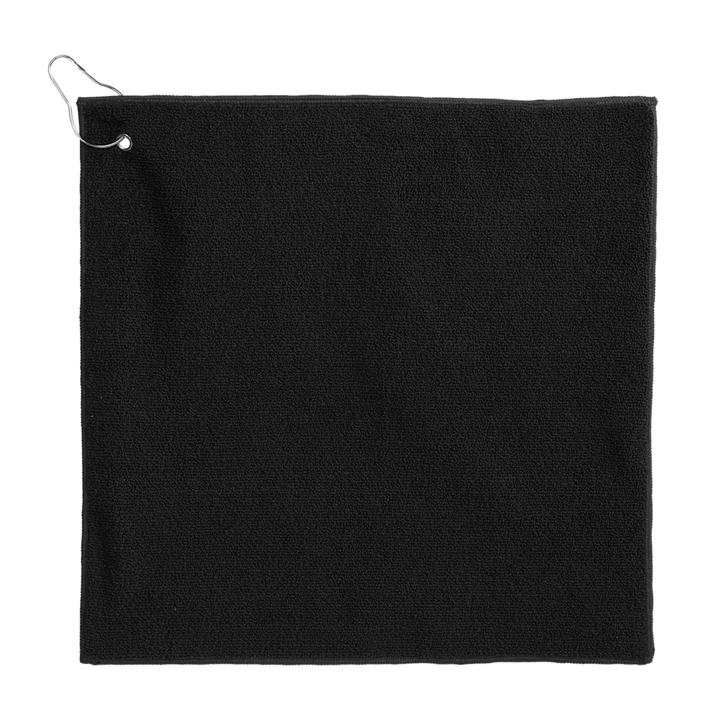 15 x 15 Recycled 300g Terry Polyester Towel - Black