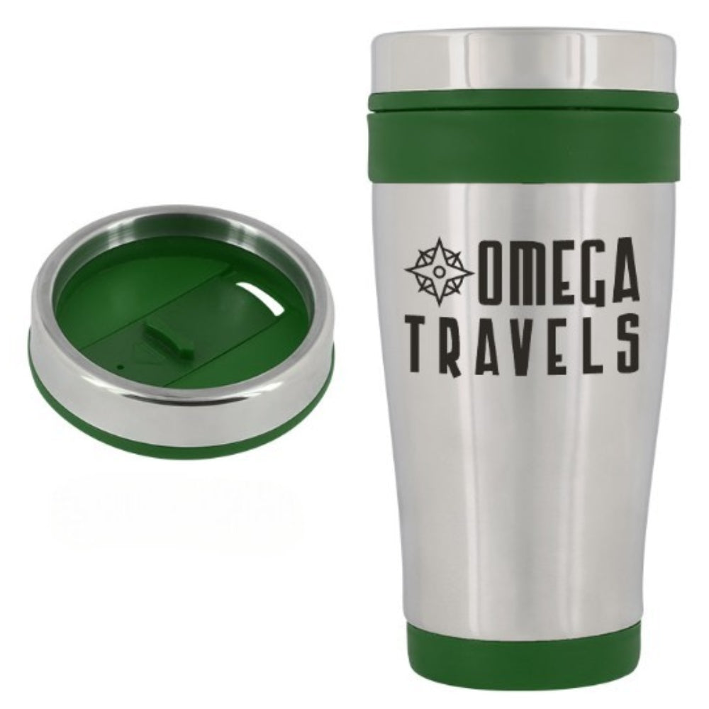 15 oz. Insulated Stainless Steel Tumbler - Stainless Steel with Green Liner