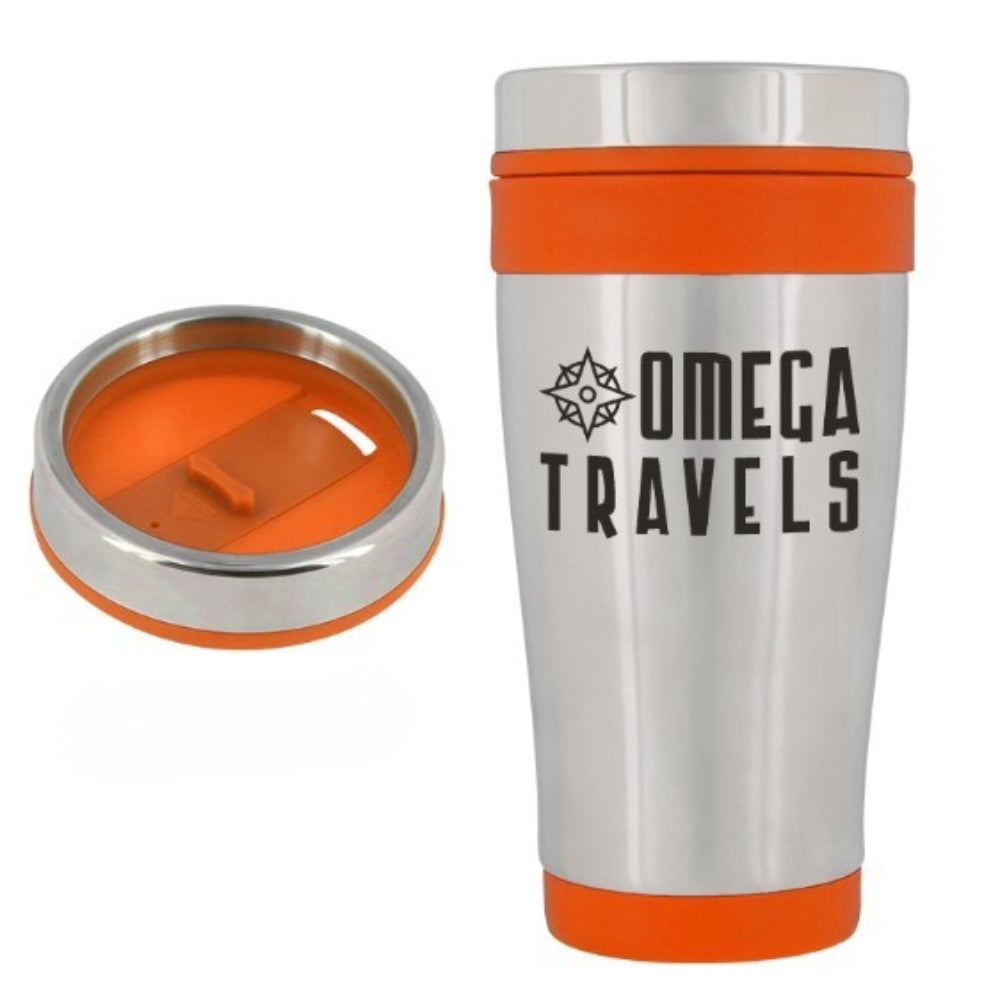 15 oz. Insulated Stainless Steel Tumbler - Stainless Steel with Orange Liner