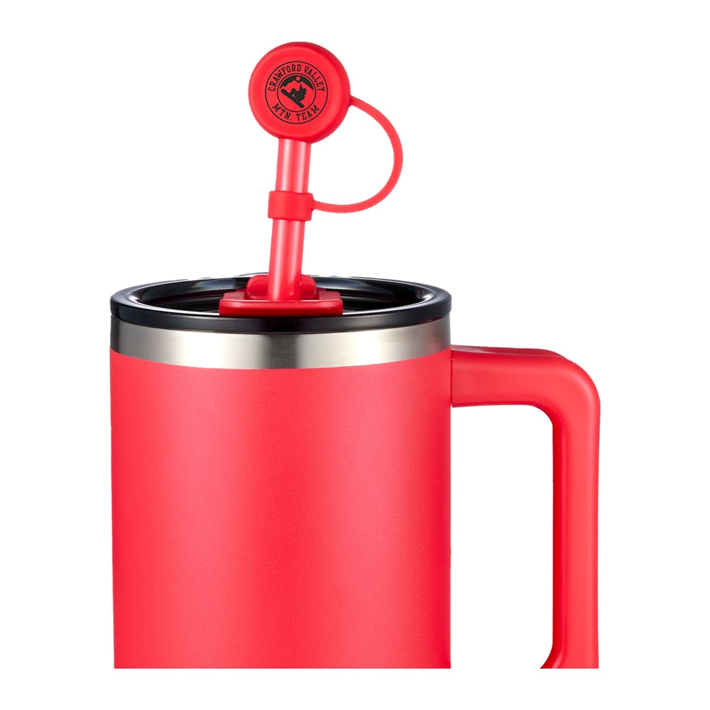 Recycled Silicone Straw Topper - Red