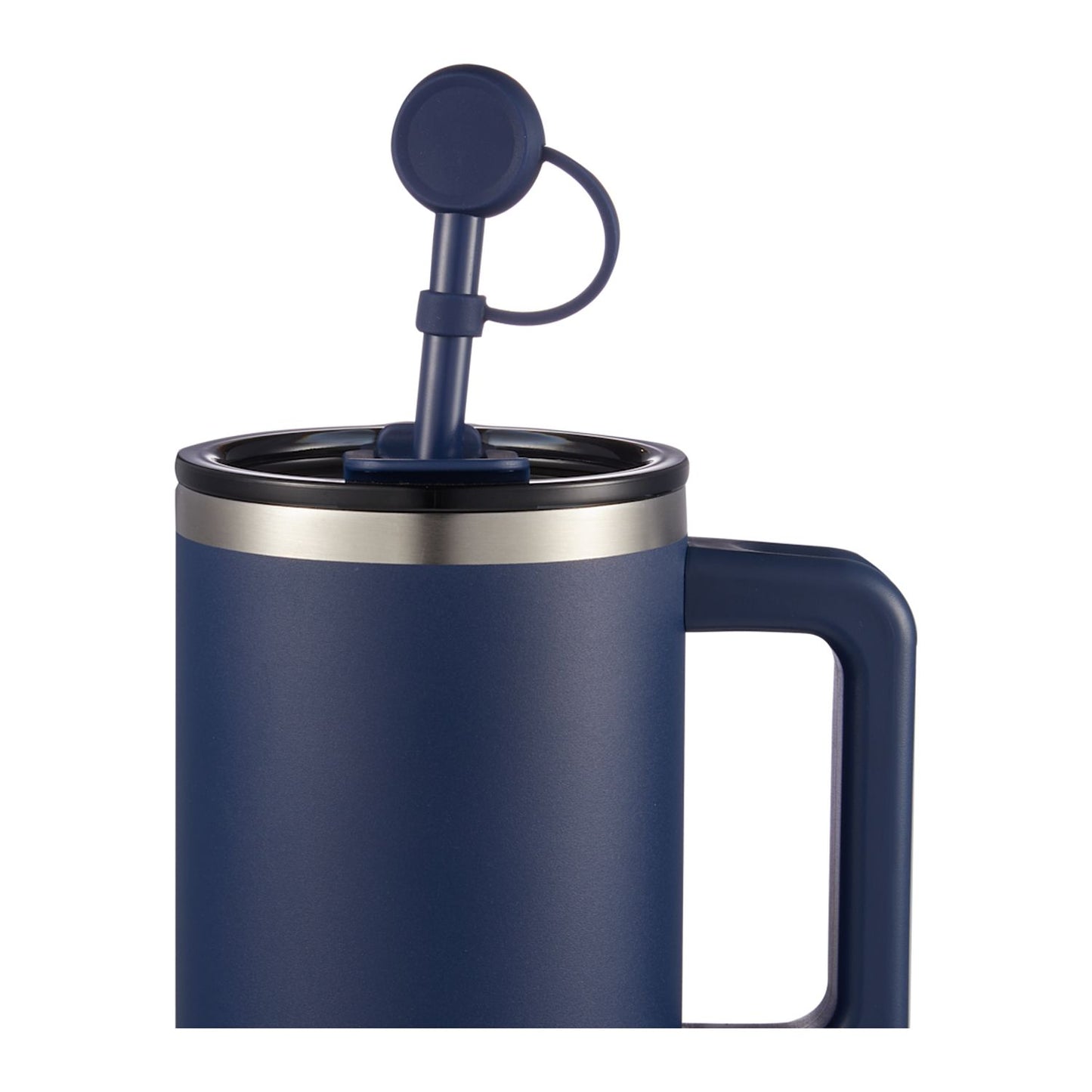 Recycled Silicone Straw Topper - Navy