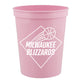 16 oz. Plastic Stadium Cup - Awareness Pink