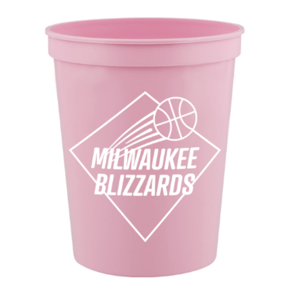 16 oz. Plastic Stadium Cup - Awareness Pink