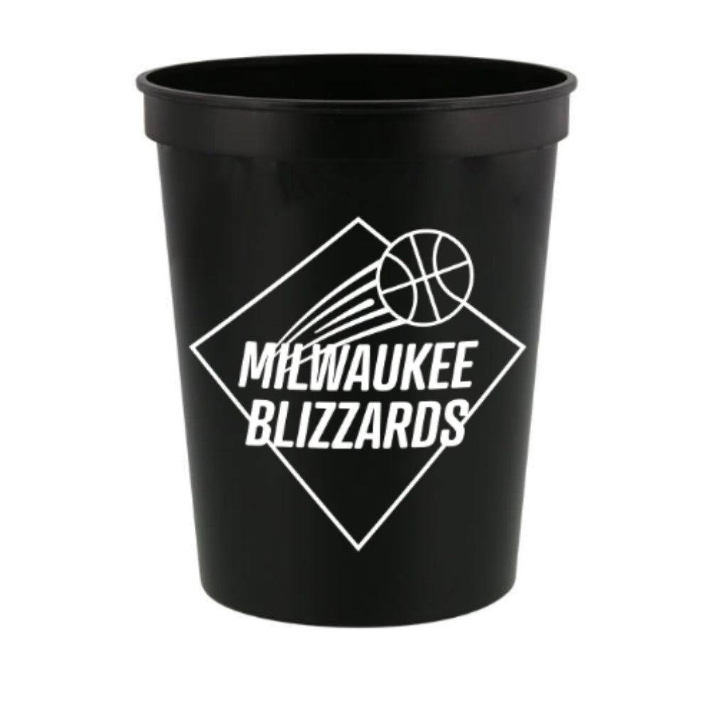 16 oz. Plastic Stadium Cup - Black