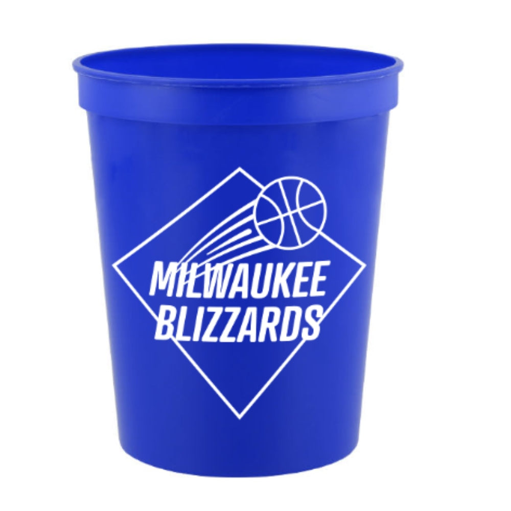 16 oz. Plastic Stadium Cup - Blue