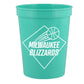 16 oz. Plastic Stadium Cup - Bright Aqua