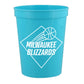 16 oz. Plastic Stadium Cup - Bright Blue