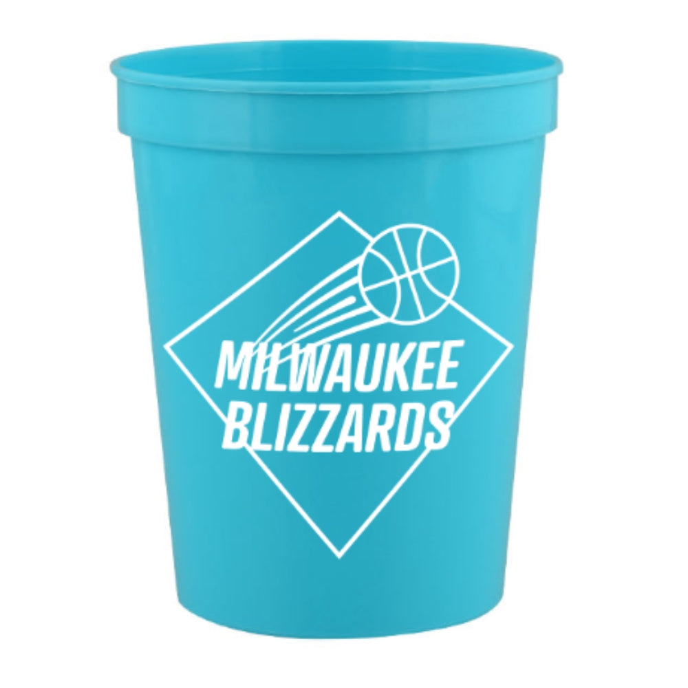 16 oz. Plastic Stadium Cup - Bright Blue