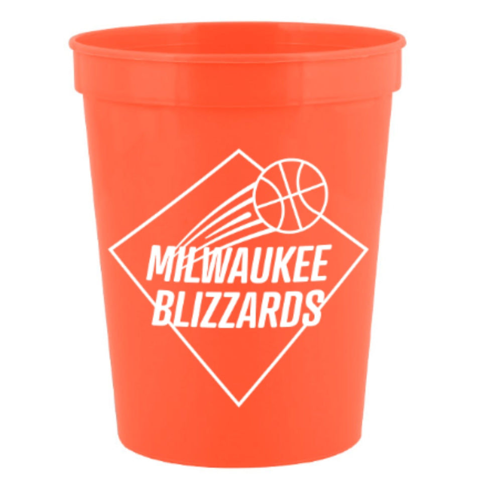 16 oz. Plastic Stadium Cup - Bright Orange