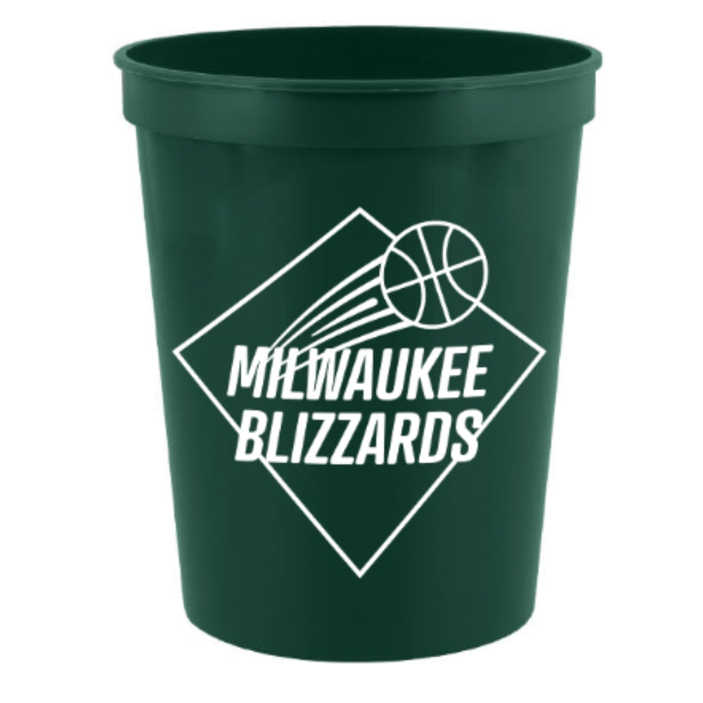 16 oz. Plastic Stadium Cup - Forest Green