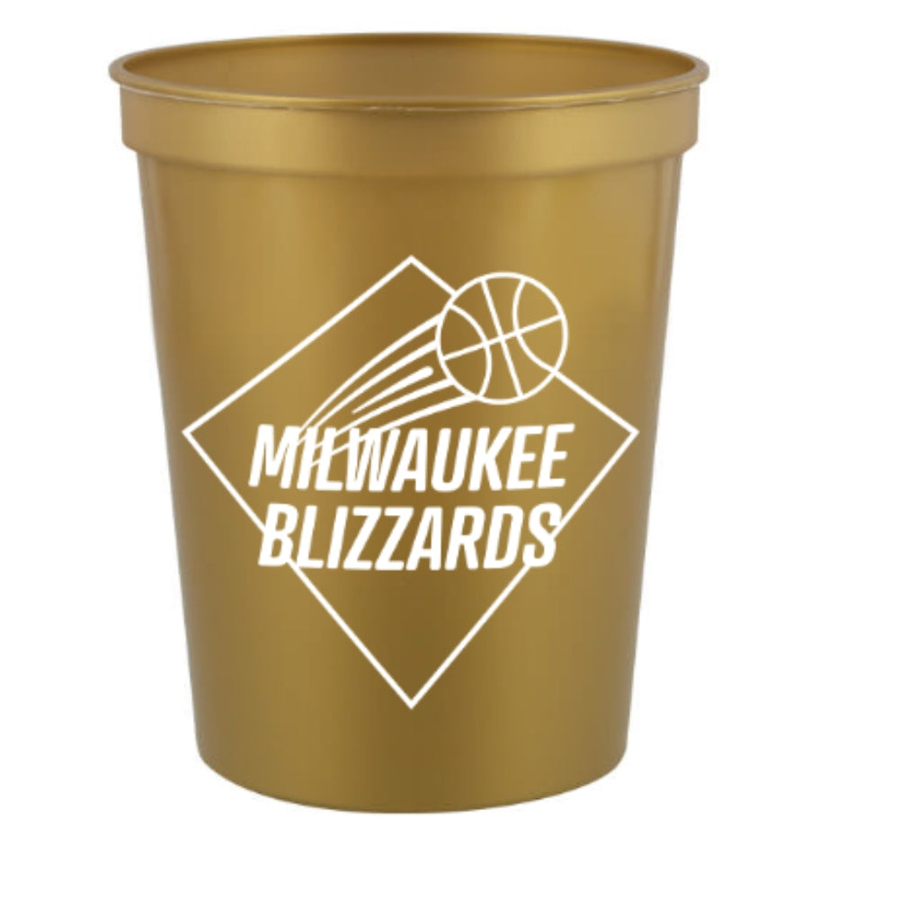 16 oz. Plastic Stadium Cup - Gold