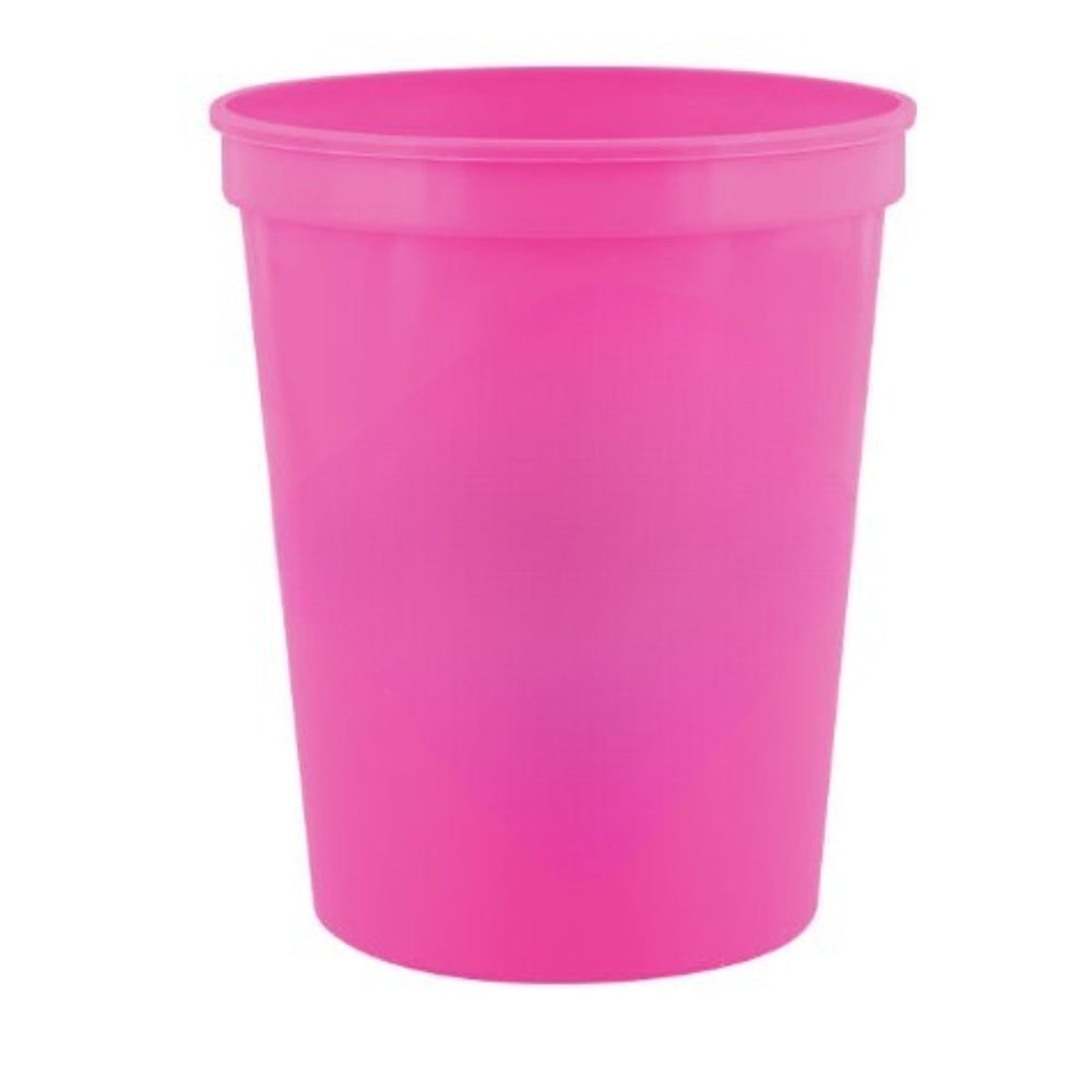 16 oz. Plastic Stadium Cup - Hot Pink