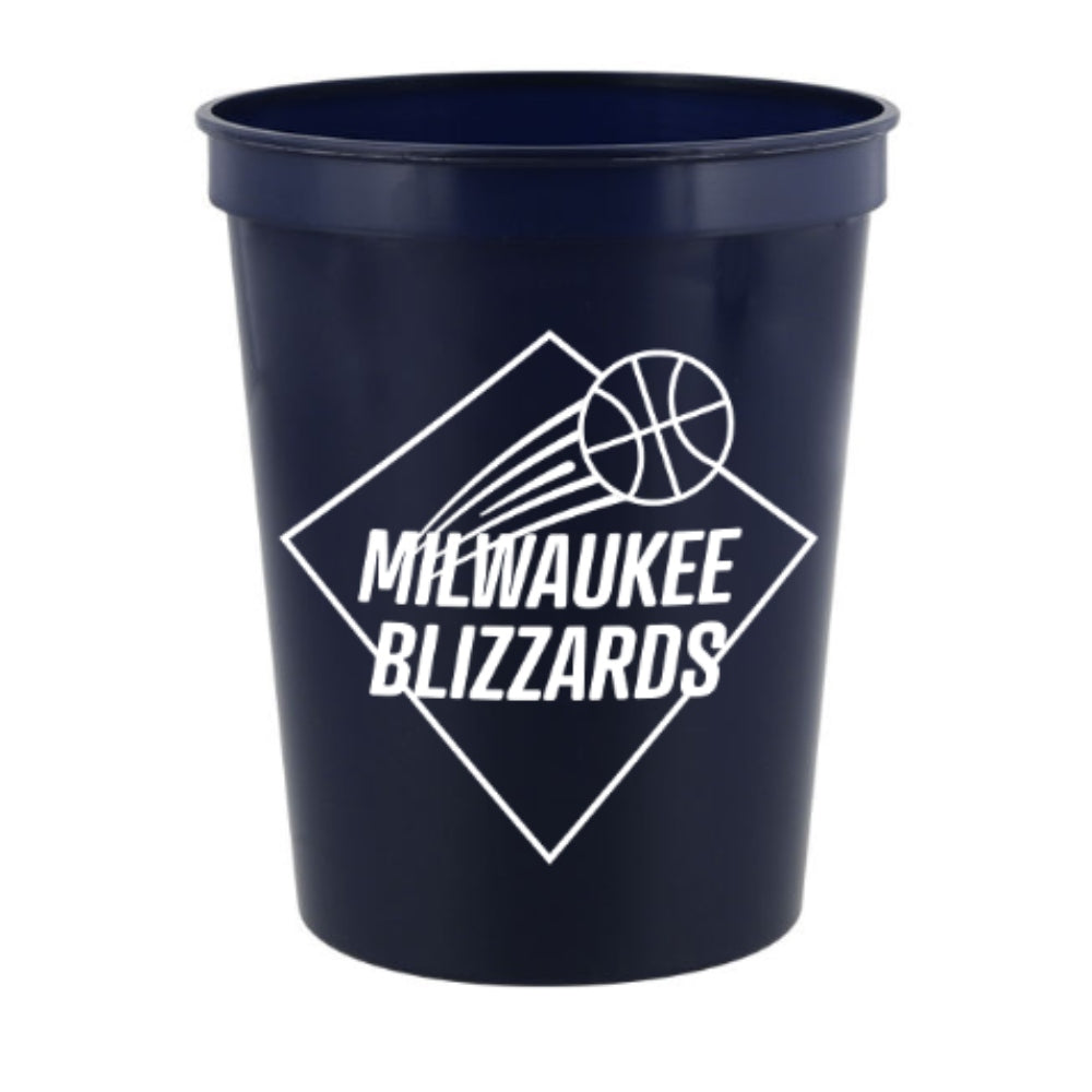 16 oz. Plastic Stadium Cup - Navy Blue