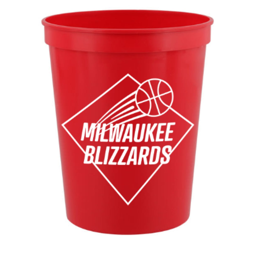 16 oz. Plastic Stadium Cup - Red