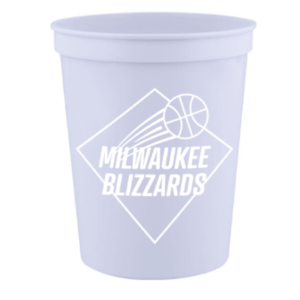 16 oz. Plastic Stadium Cup - Slate Blue
