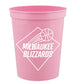 16 oz. Plastic Stadium Cup - Soft Pink