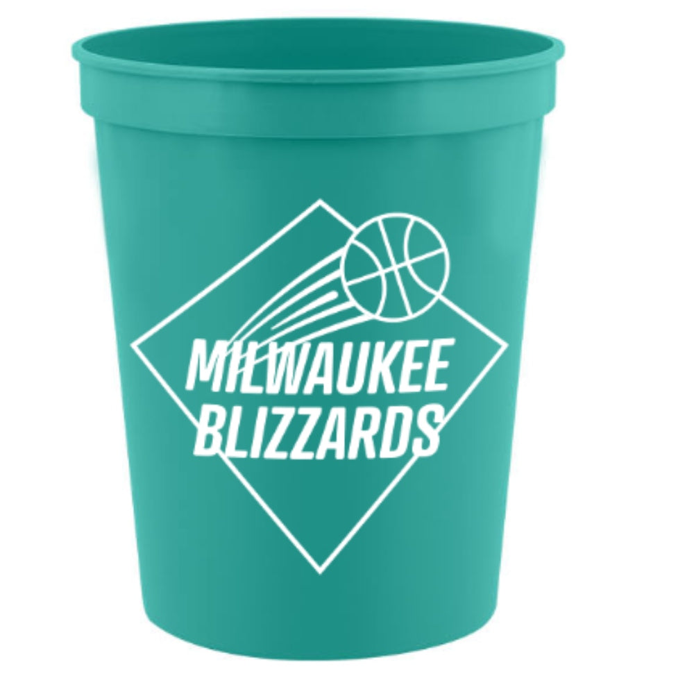 16 oz. Plastic Stadium Cup - Turquoise