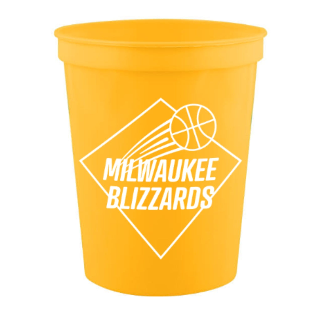 16 oz. Plastic Stadium Cup - Yellow