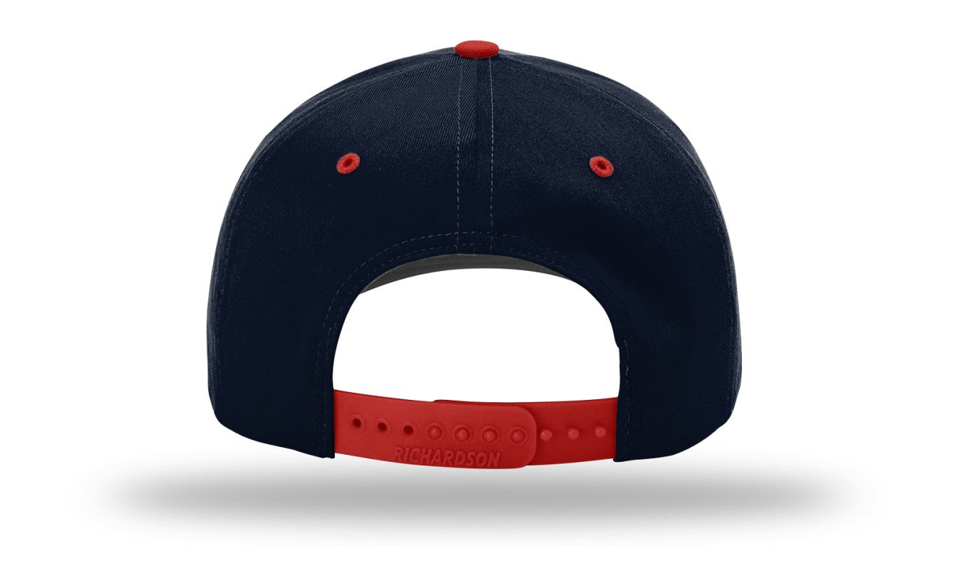 Richardson 212 - Pro Twill Snapback Cap - Navy/Red