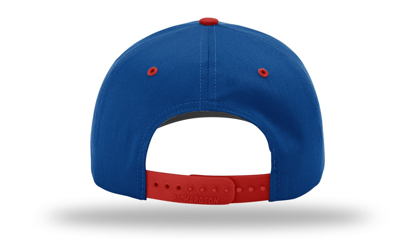 Richardson 212 - Pro Twill Snapback Cap - Royal/Red