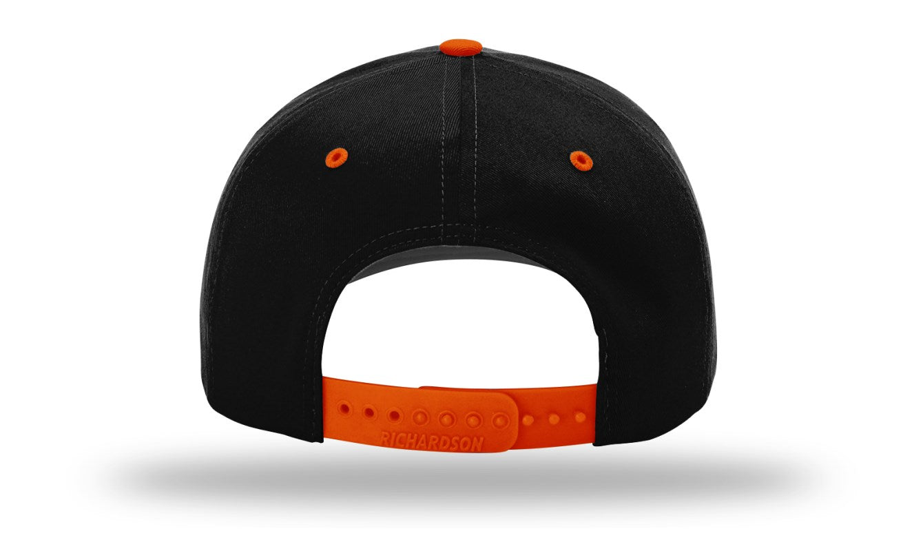 Richardson 212 - Pro Twill Snapback Cap - Black/Orange