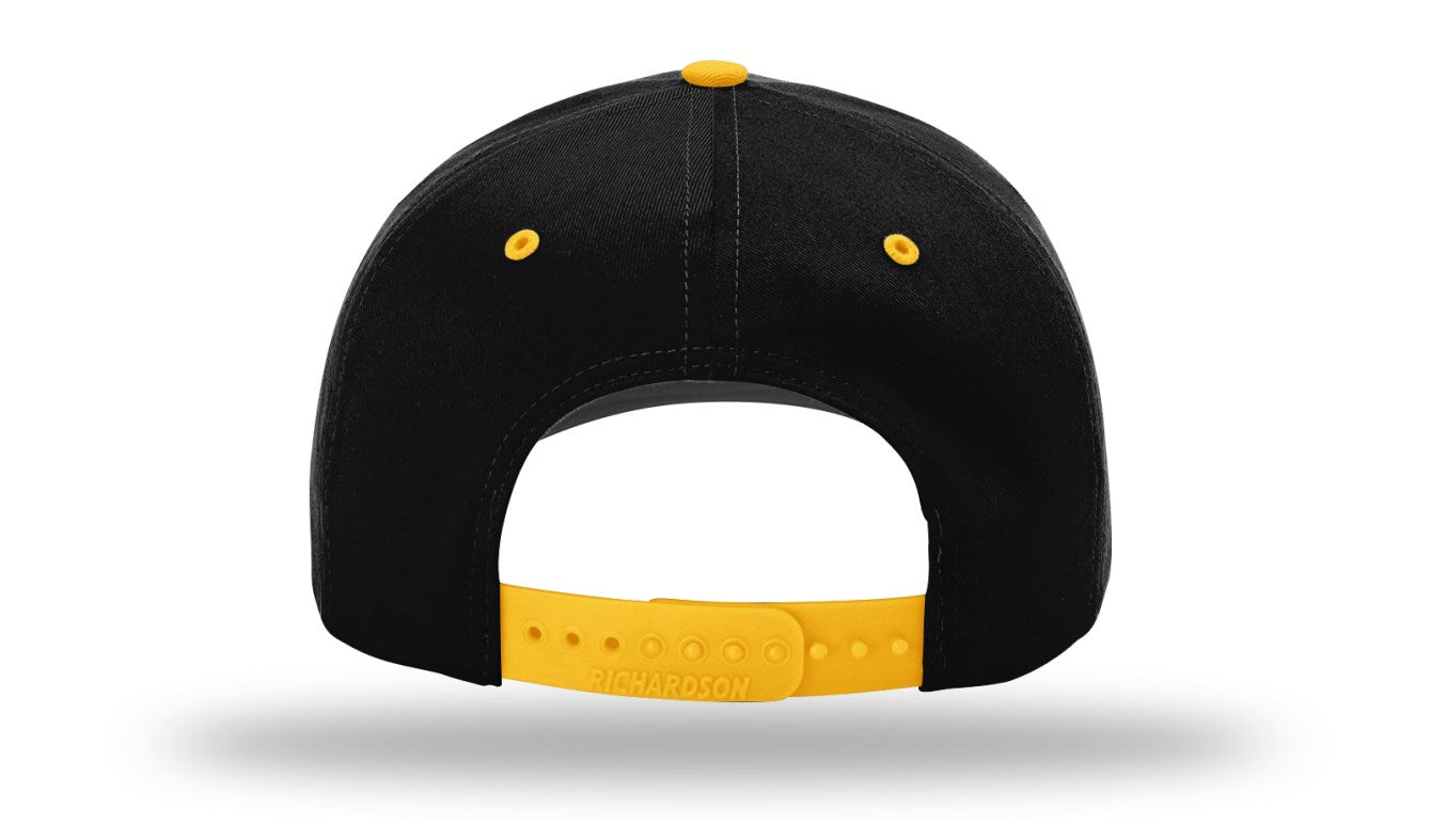 Richardson 212 - Pro Twill Snapback Cap - Black/Gold