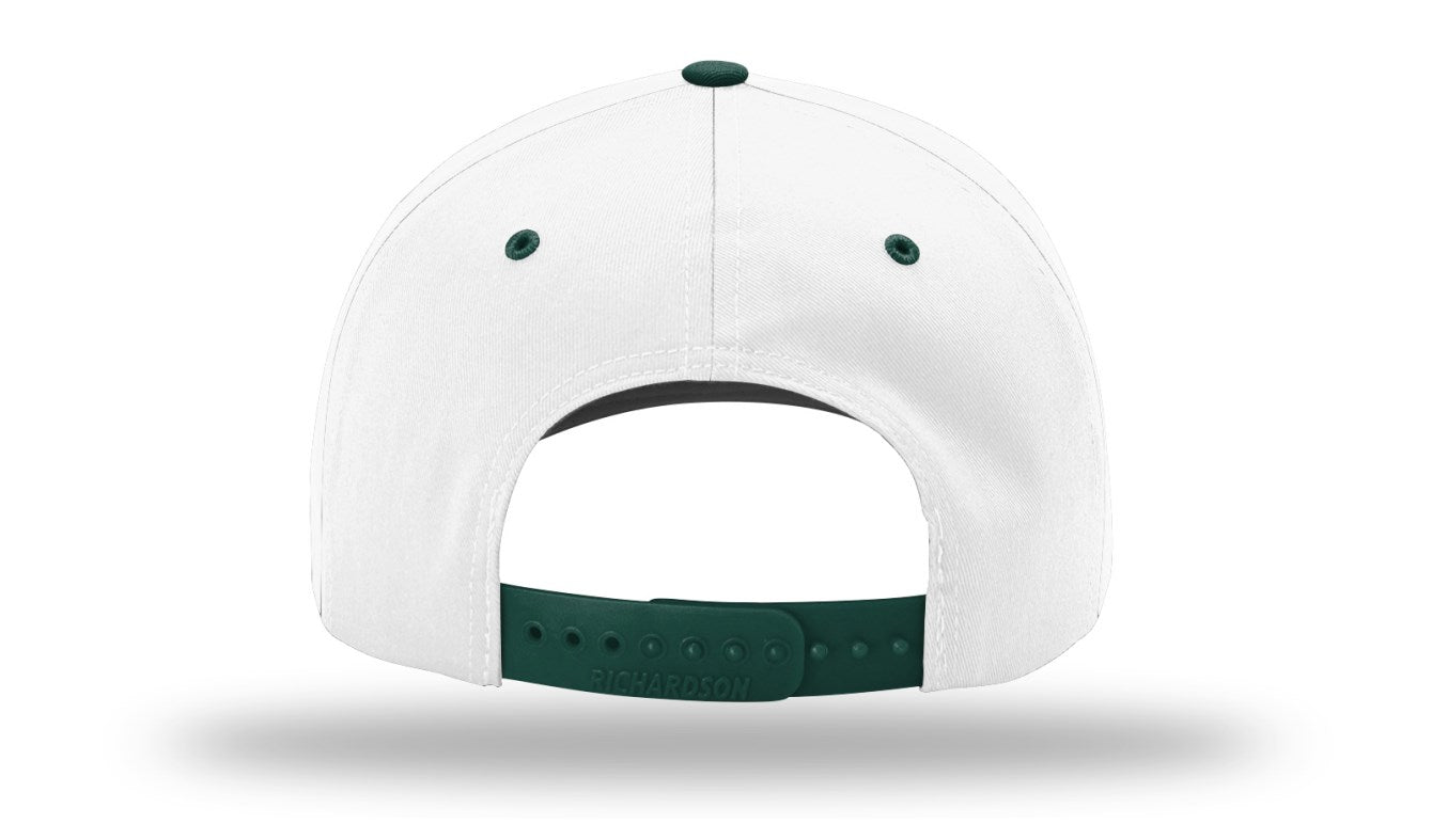 Richardson 212 - Pro Twill Snapback Cap - White/Dark Green