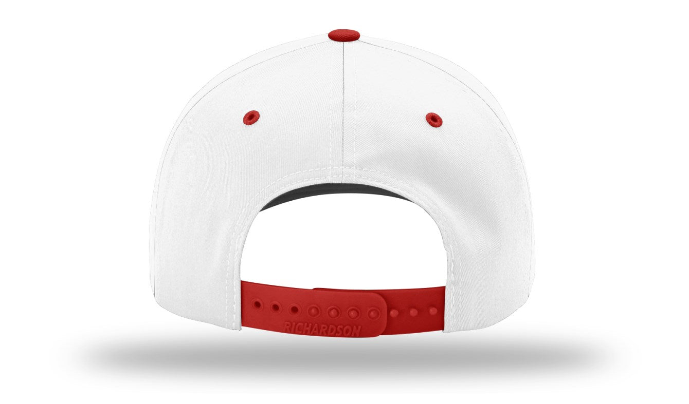Richardson 212 - Pro Twill Snapback Cap - White/Red