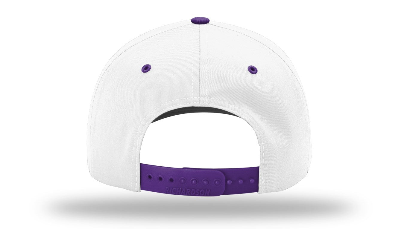 Richardson 212 - Pro Twill Snapback Cap - White/Purple