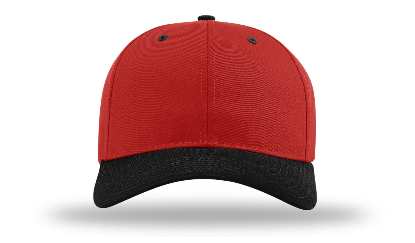 Richardson 212 - Pro Twill Snapback Cap - Red/Black