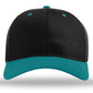 Richardson 212 - Pro Twill Snapback Cap - Black/Blue Teal