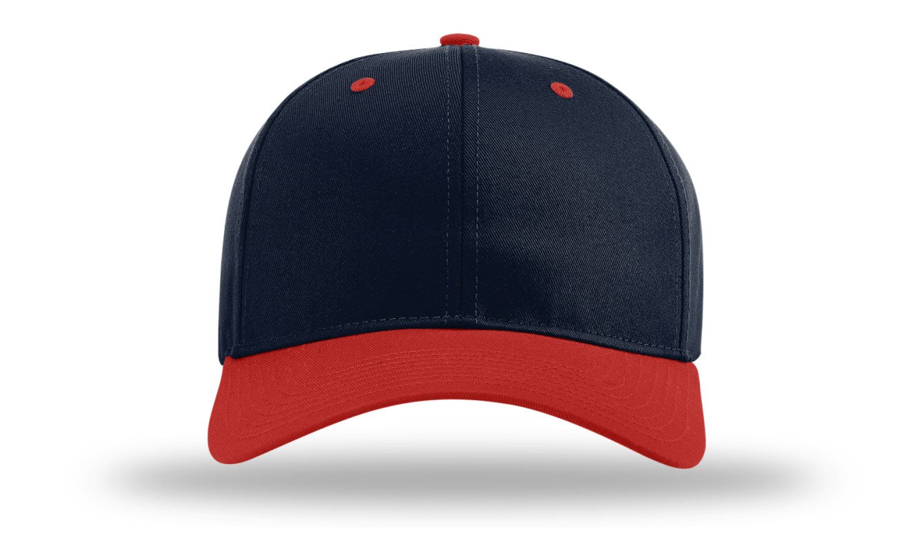 Richardson 212 - Pro Twill Snapback Cap - Navy/Red