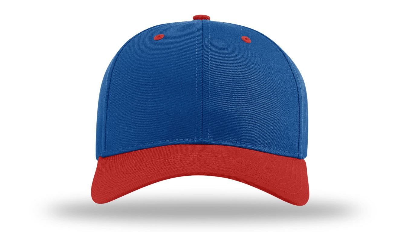 Richardson 212 - Pro Twill Snapback Cap - Royal/Red