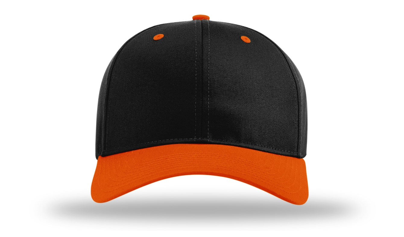 Richardson 212 - Pro Twill Snapback Cap - Black/Orange