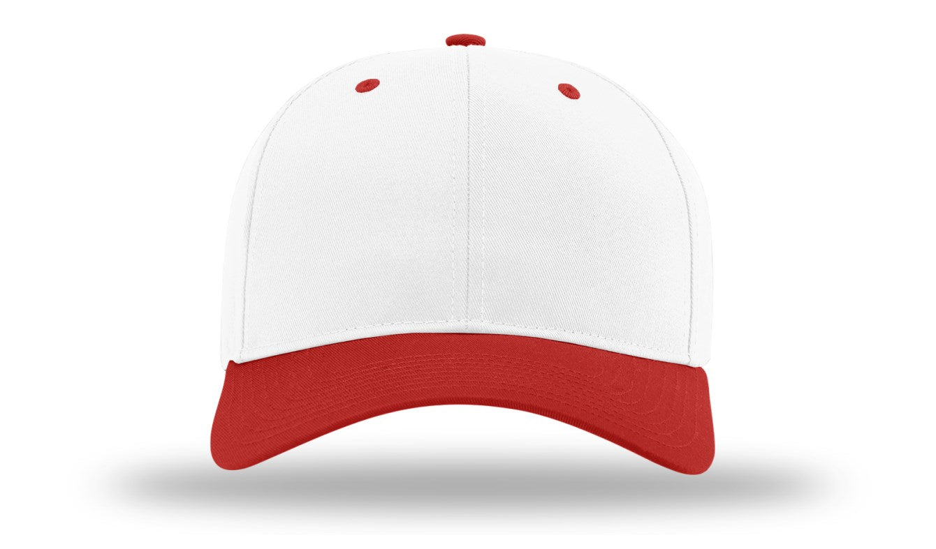 Richardson 212 - Pro Twill Snapback Cap - White/Red