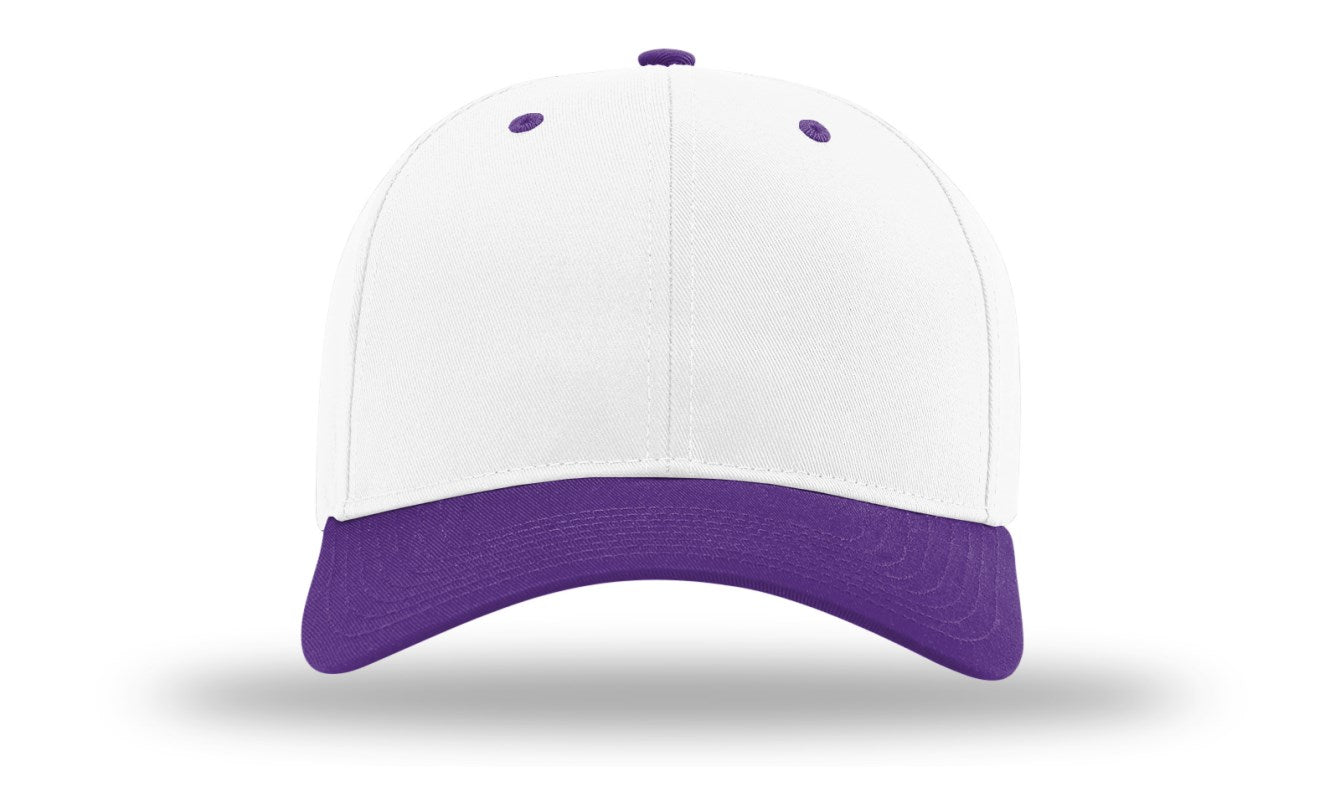 Richardson 212 - Pro Twill Snapback Cap - White/Purple