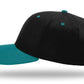 Richardson 212 - Pro Twill Snapback Cap - Black/Blue Teal