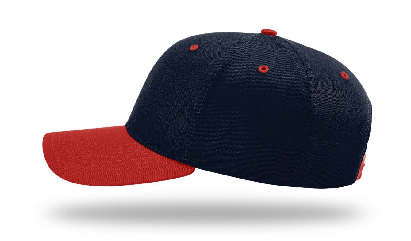 Richardson 212 - Pro Twill Snapback Cap - Navy/Red
