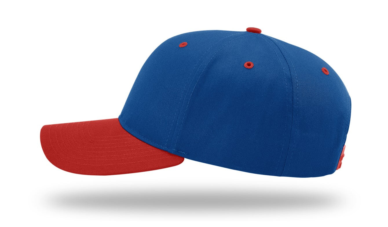 Richardson 212 - Pro Twill Snapback Cap - Royal/Red