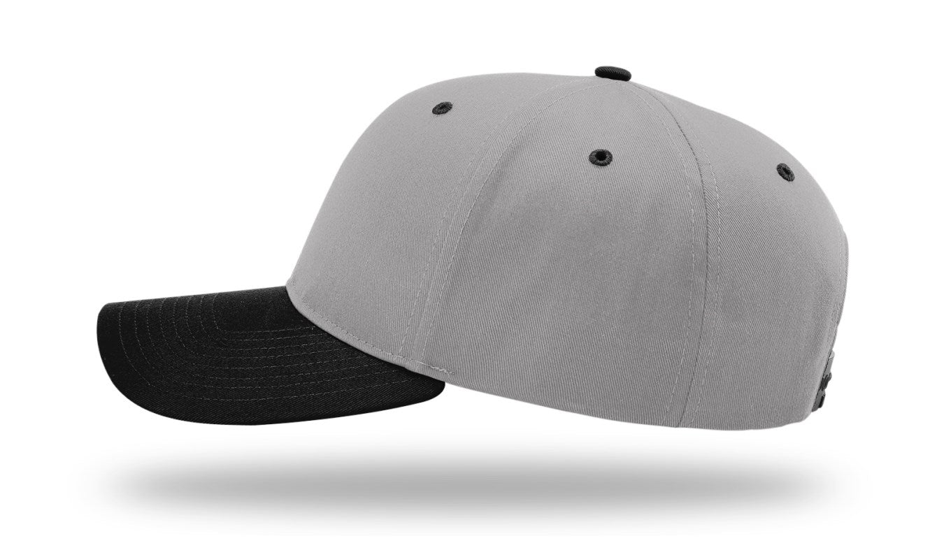 Richardson 212 - Pro Twill Snapback Cap - Grey/Black